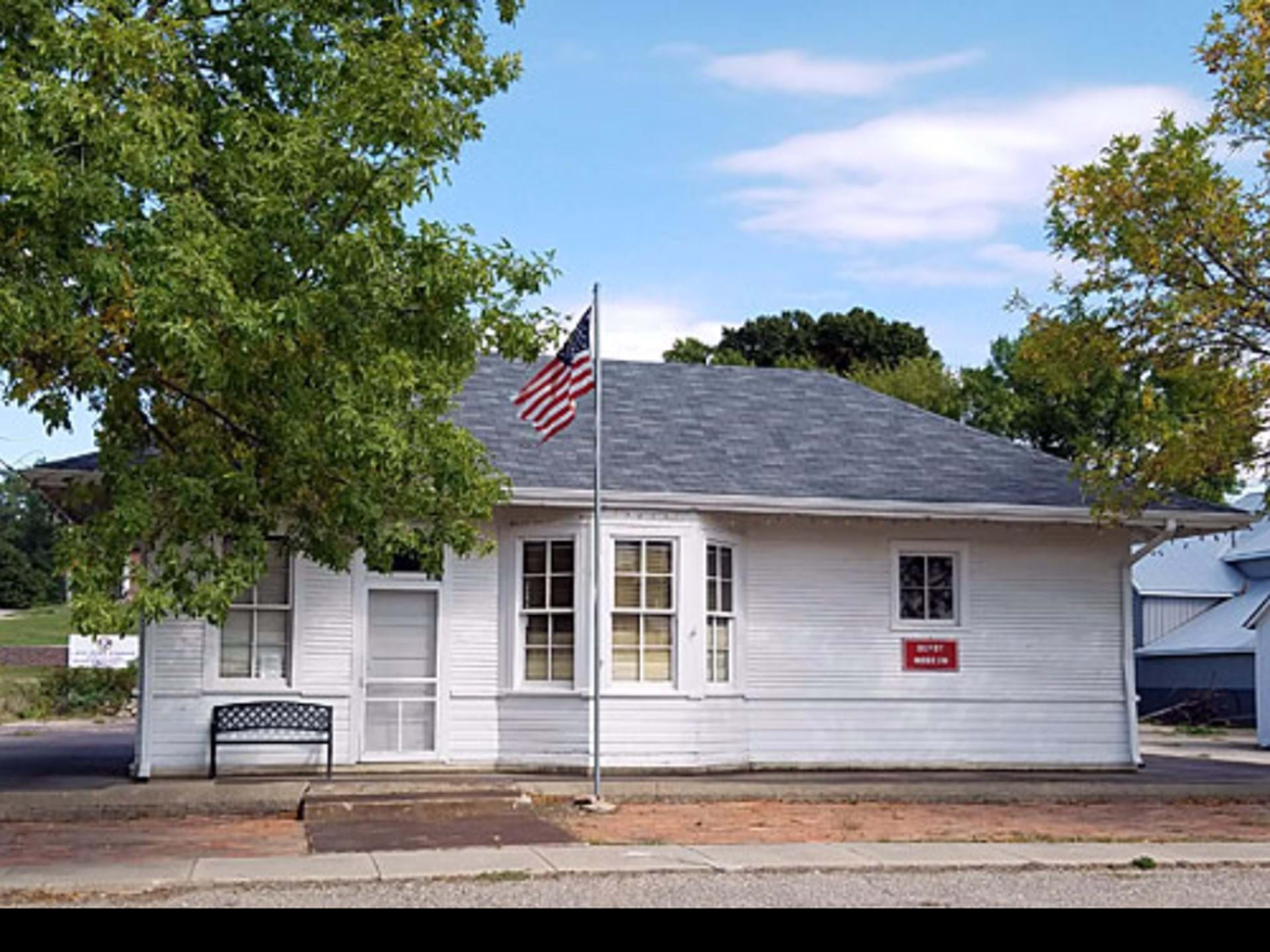 The restored railroad depot at Heritage Square Museum.